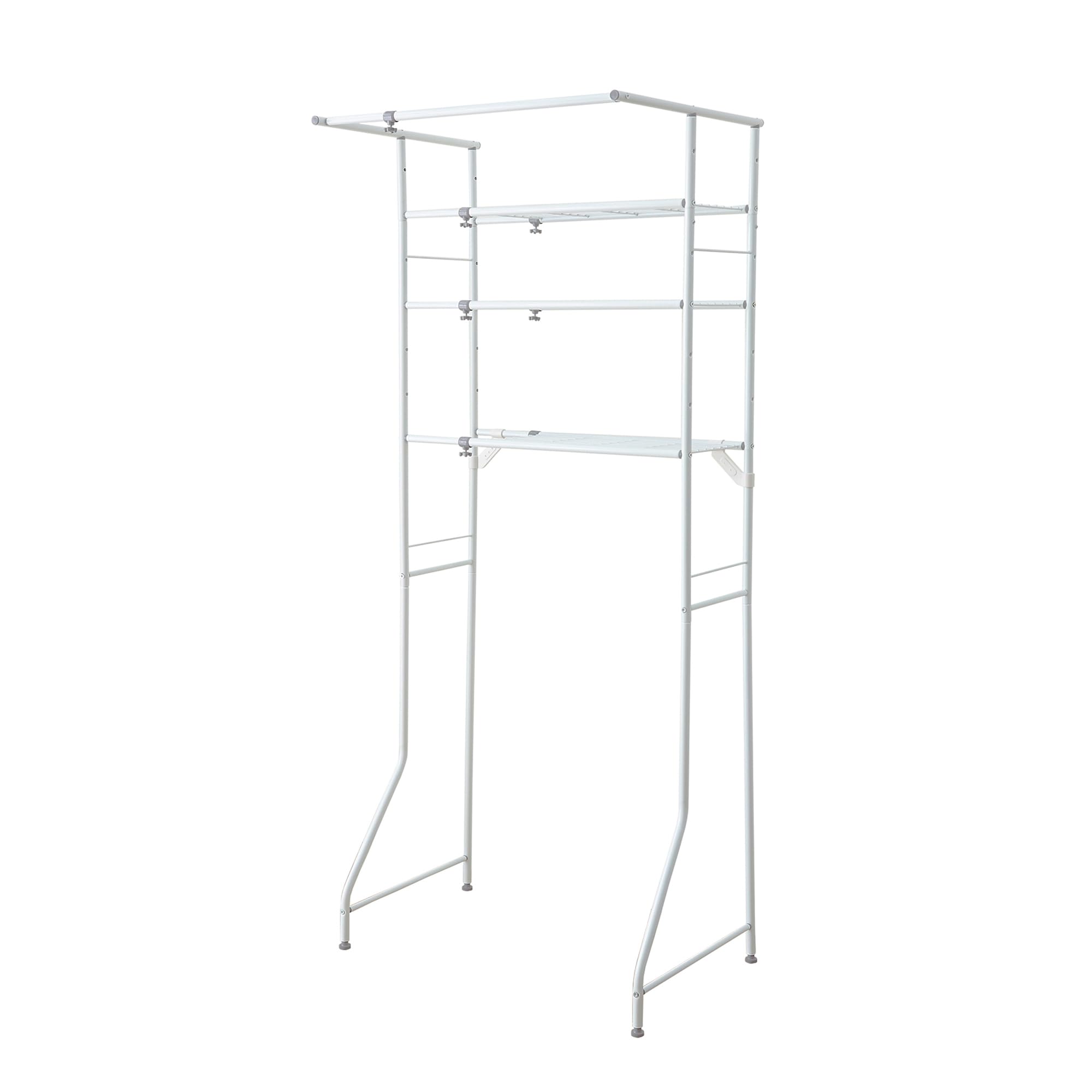 Amazon｜HEIAN SHINDO ランドリーラック 棚3段 ハンガーバー付き